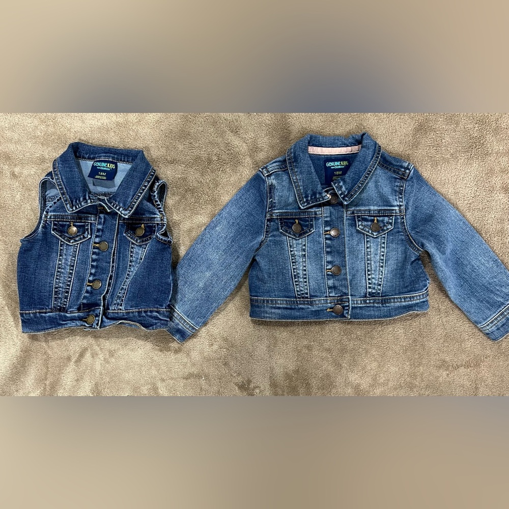 girl denim jackets size 18M